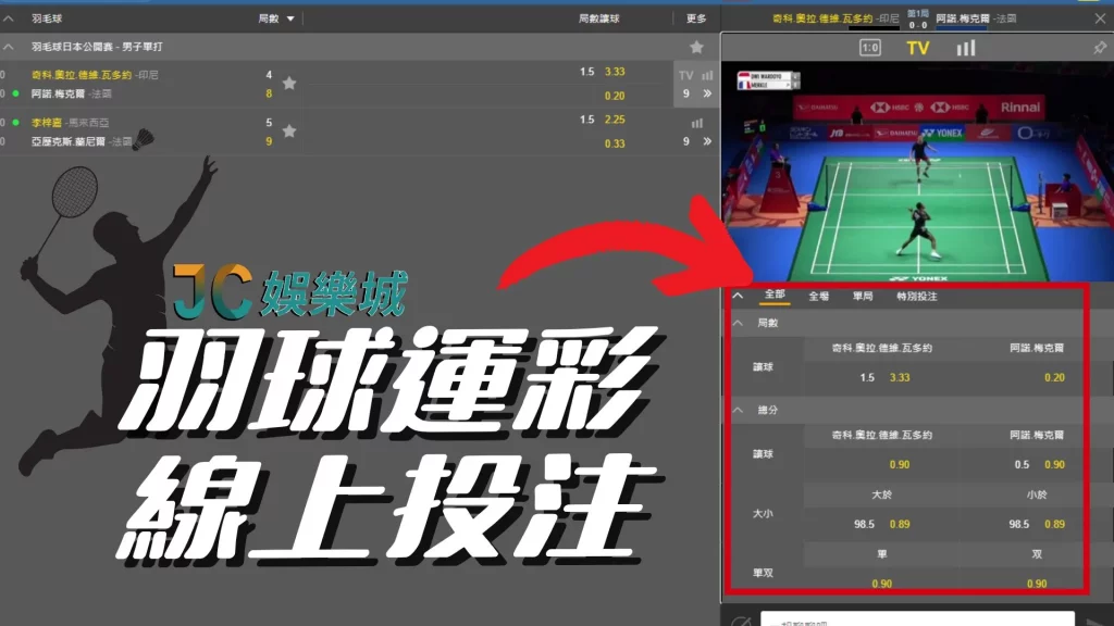 羽球運彩賭盤